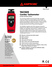 Thumbnail of document Data Sheet - TACH20 Contact and Non-Contact Tachometer
